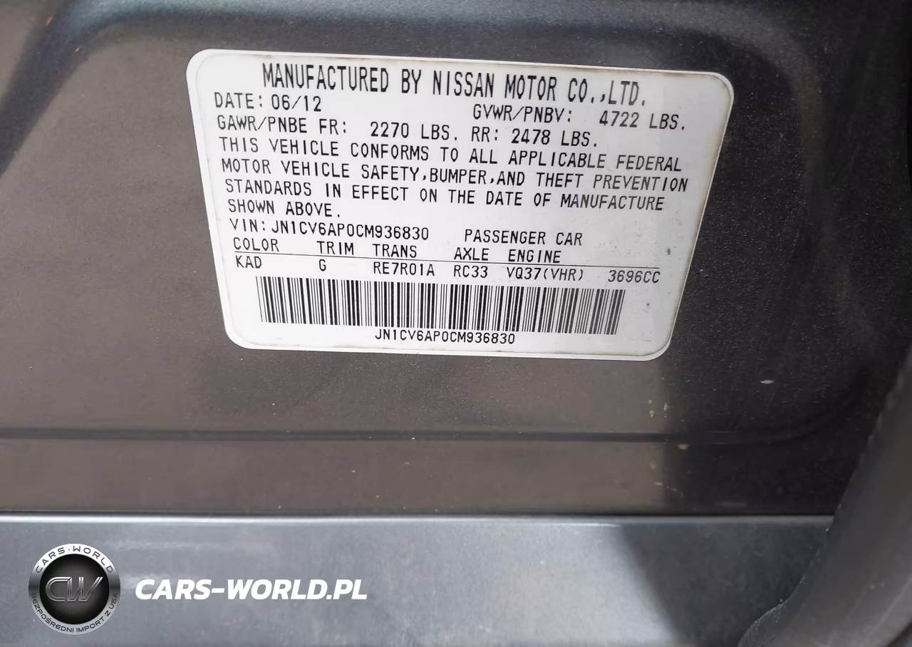 2012 Infiniti G37 Journey VIN:JN1CV6AP0CM936830 - 9