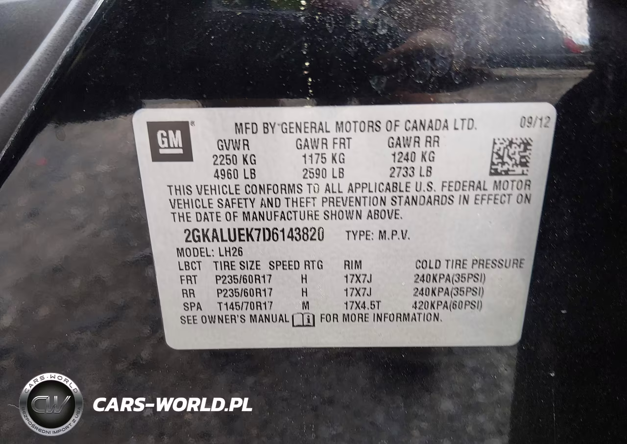 2013 GMC Terrain Slt-1 VIN:2GKALUEK7D6143820 - 9