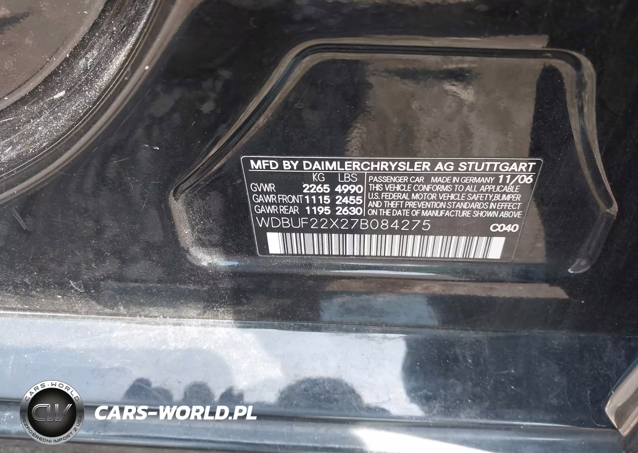 2007 Mercedes-Benz E 320 Bluetec VIN:WDBUF22X27B084275 - 9