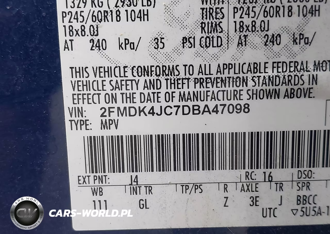 2013 Ford Edge Sel VIN:2FMDK4JC7DBA47098 - 9