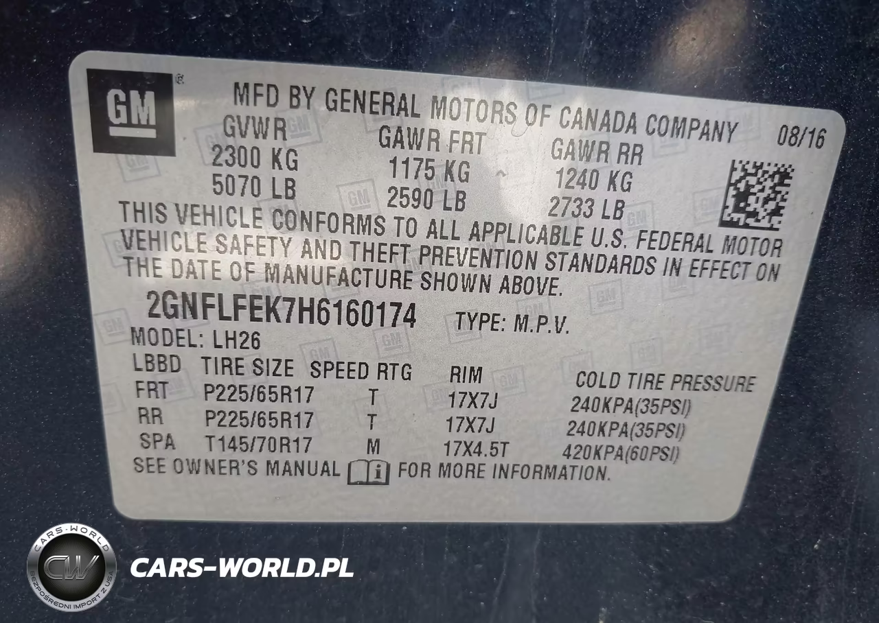 2017 Chevrolet Equinox Lt VIN:2GNFLFEK7H6160174 - 9