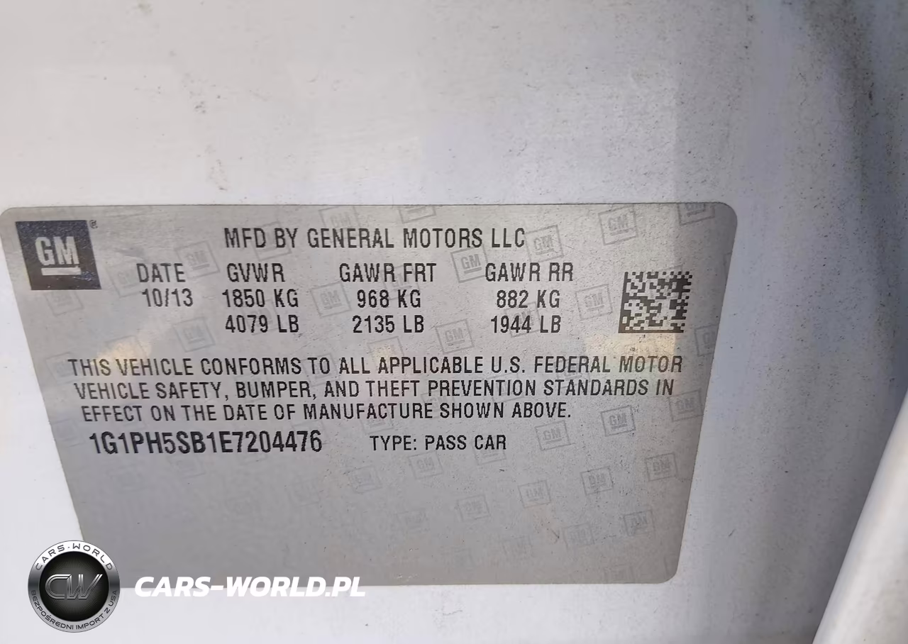 2014 Chevrolet Cruze Eco Auto VIN:1G1PH5SB1E7204476 - 9