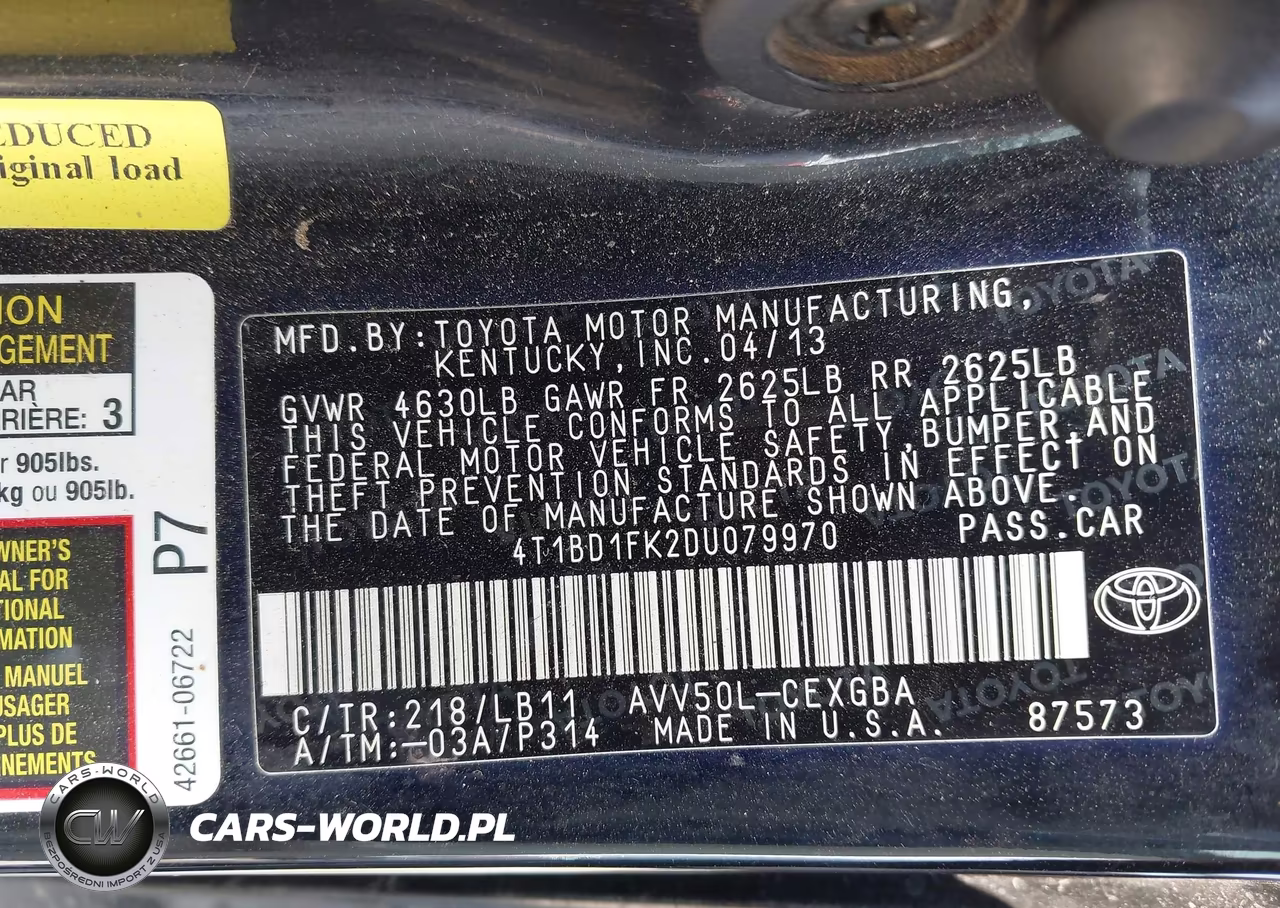 2013 Toyota Camry Hybrid Le-Xle VIN:4T1BD1FK2DU079970 - 9
