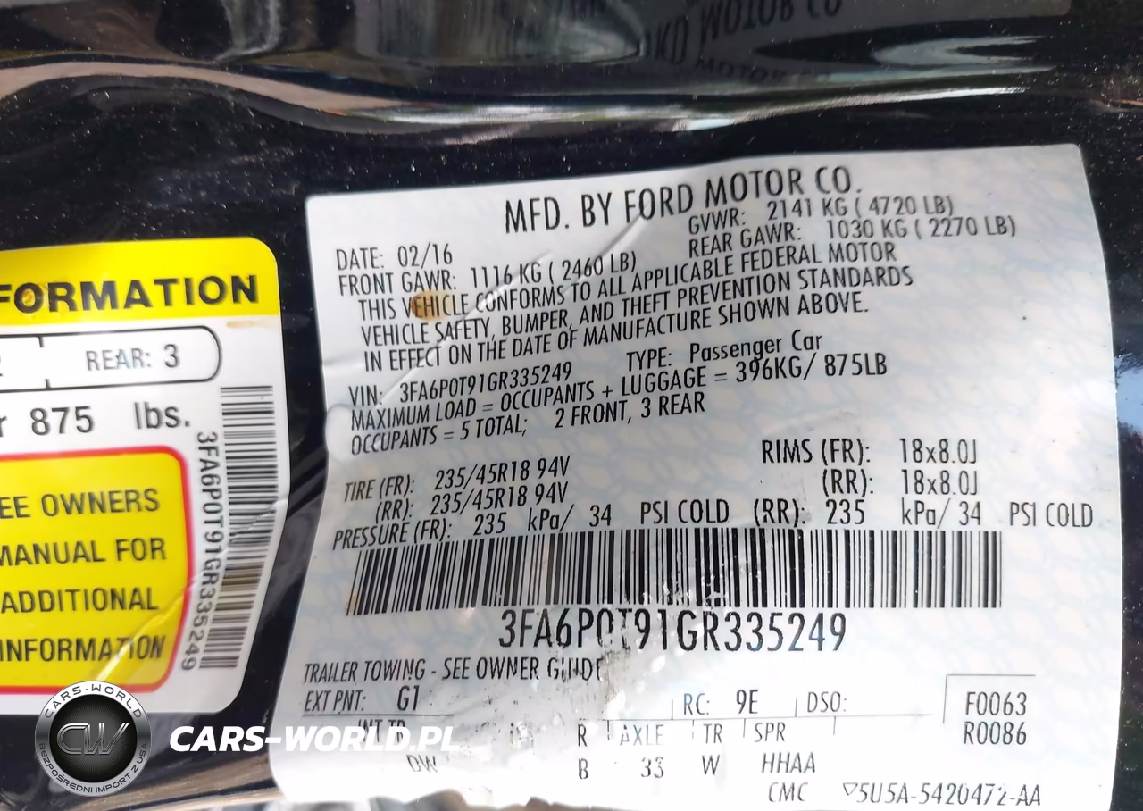 2016 Ford Fusion Se VIN:3FA6P0T91GR335249 - 9