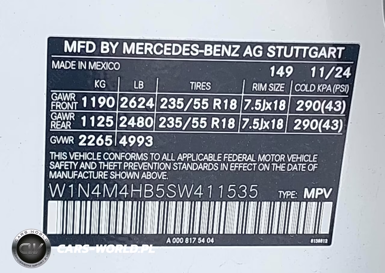 2025 Mercedes-Benz Glb 250 4Matic VIN:W1N4M4HB5SW411535 - 9