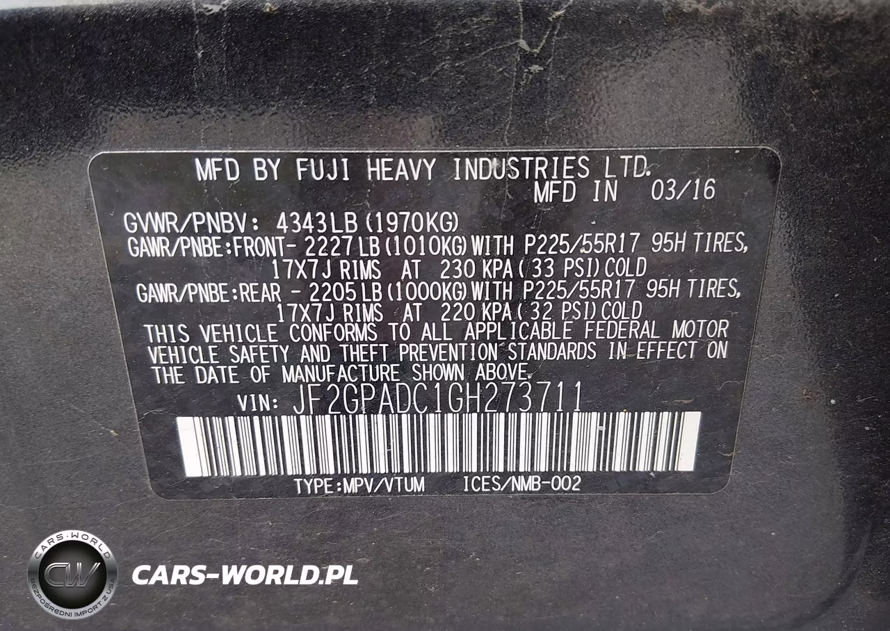 2016 Subaru Crosstrek 2.0I Premium VIN:JF2GPADC1GH273711 - 9