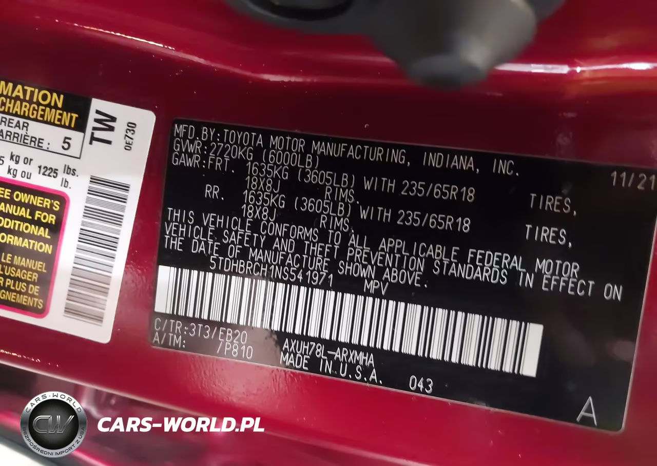 2022 Toyota Highlander Hybrid Xle VIN:5TDHBRCH1NS541971 - 9