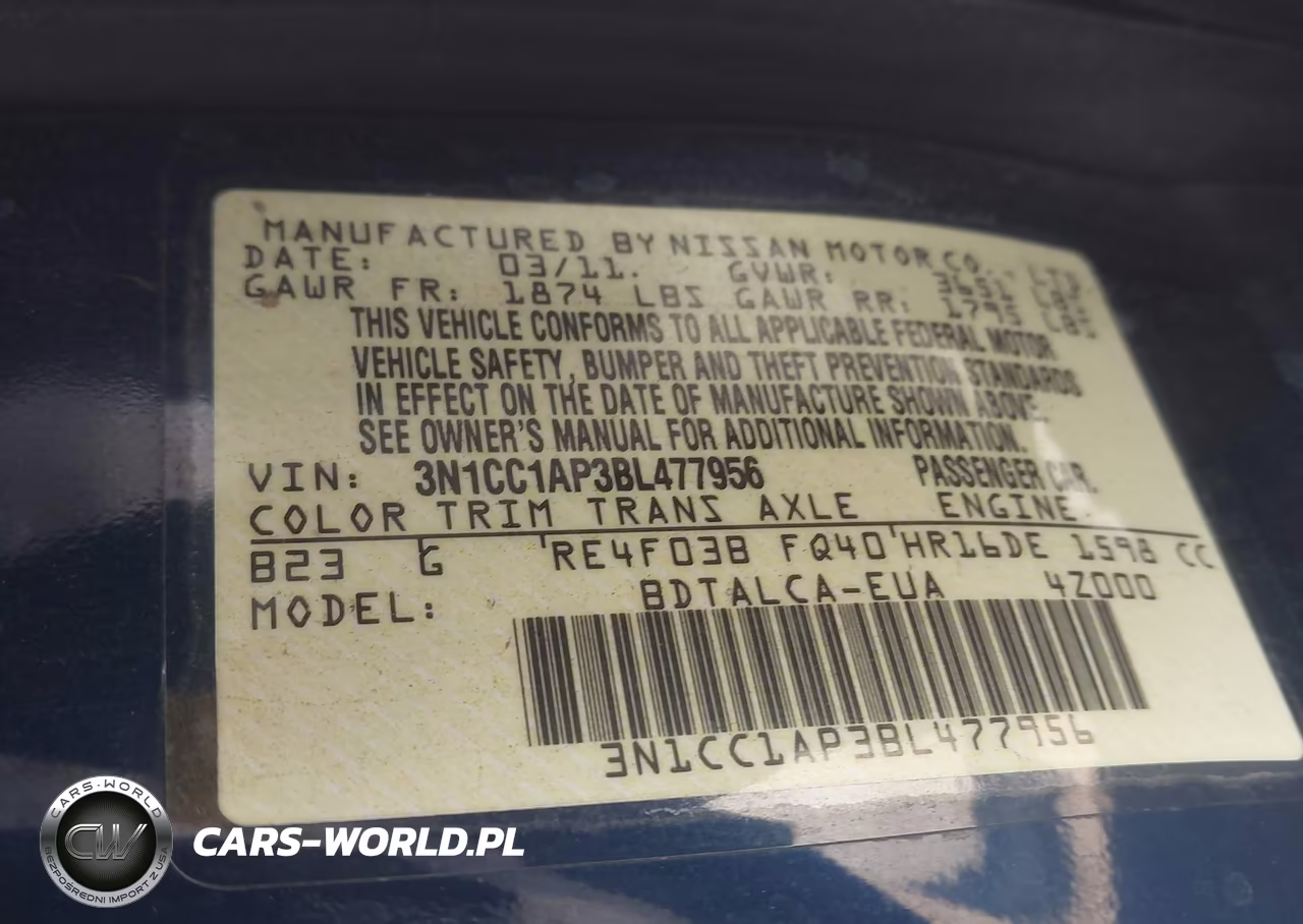 2011 Nissan Versa 1.6 VIN:3N1CC1AP3BL477956 - 9