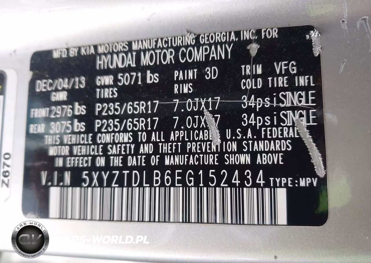 2014 Hyundai Santa Fe Sport 2.4L VIN:5XYZTDLB6EG152434 - 9
