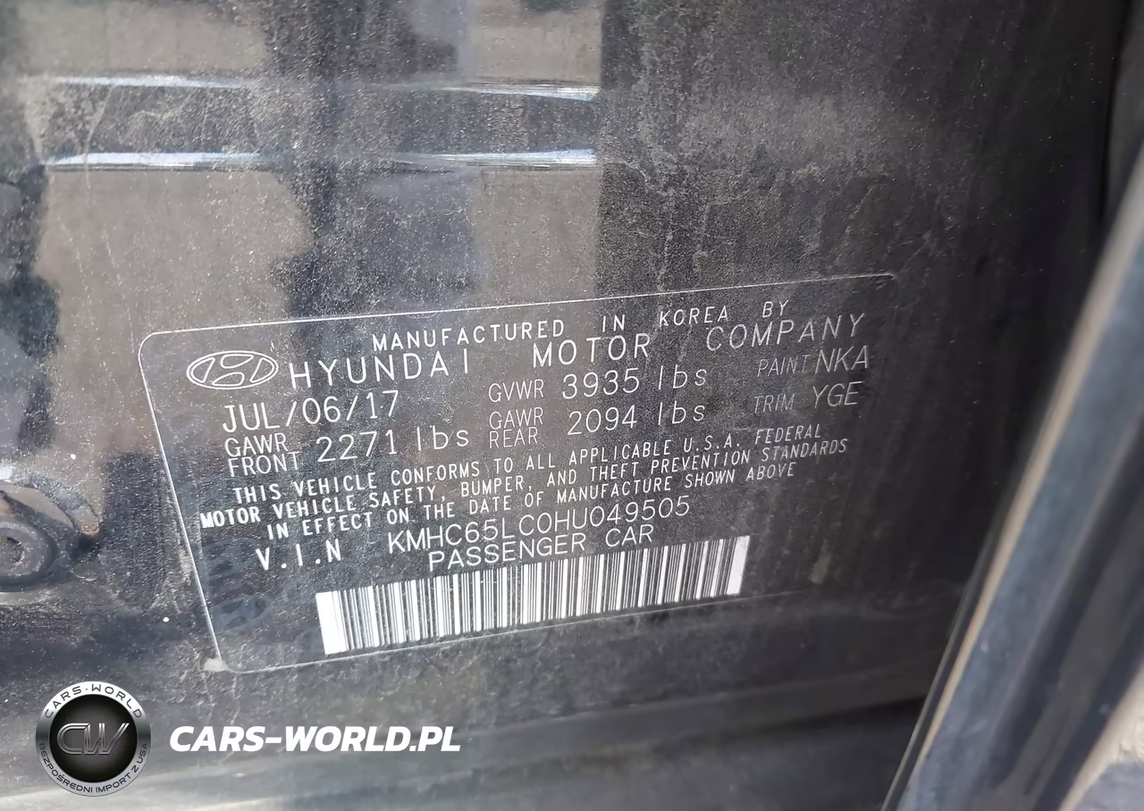 2017 Hyundai Ioniq Hybrid Blue VIN:KMHC65LC0HU049505 - 9