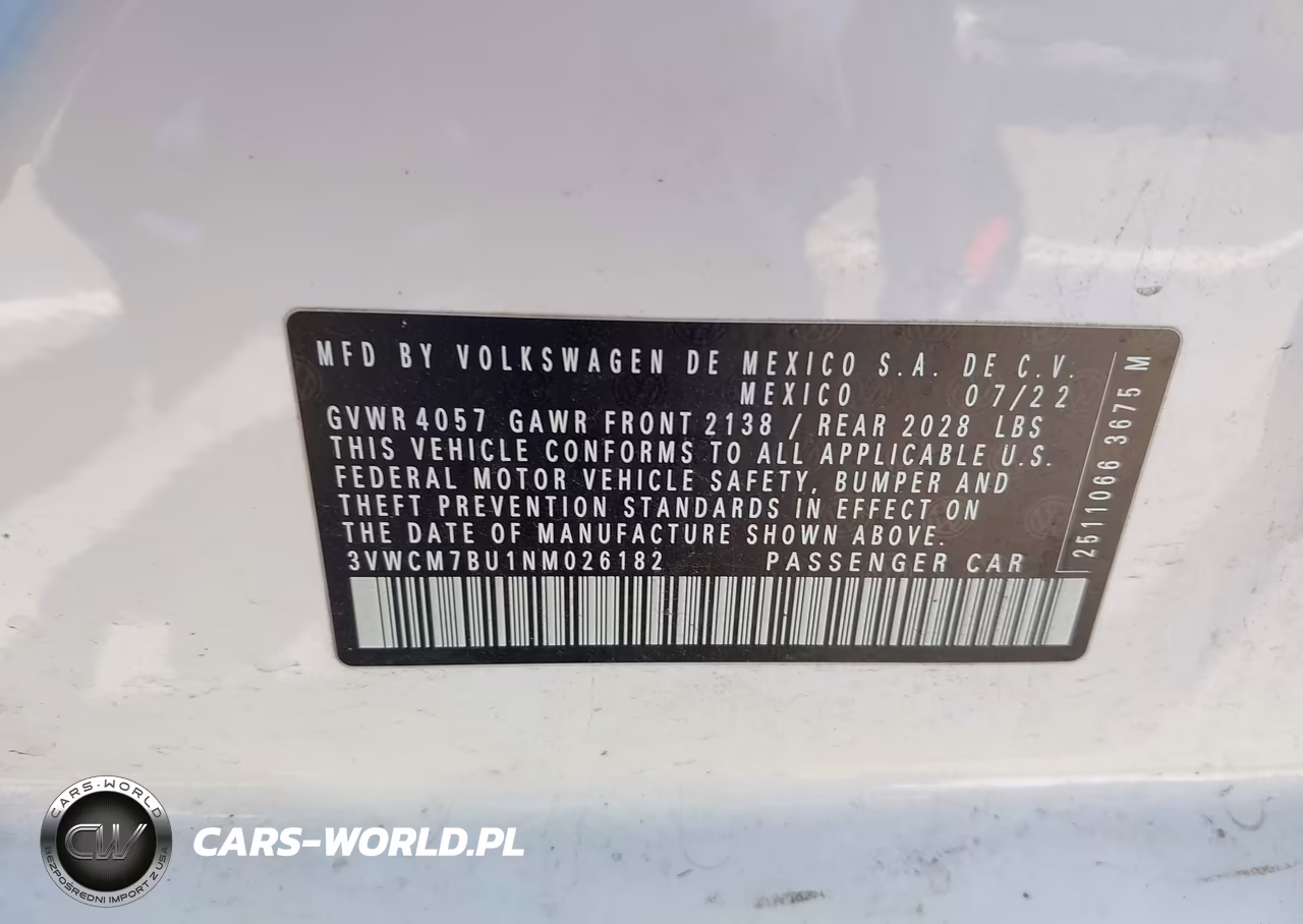 2022 Volkswagen Jetta 1.5T S VIN:3VWCM7BU1NM026182 - 9