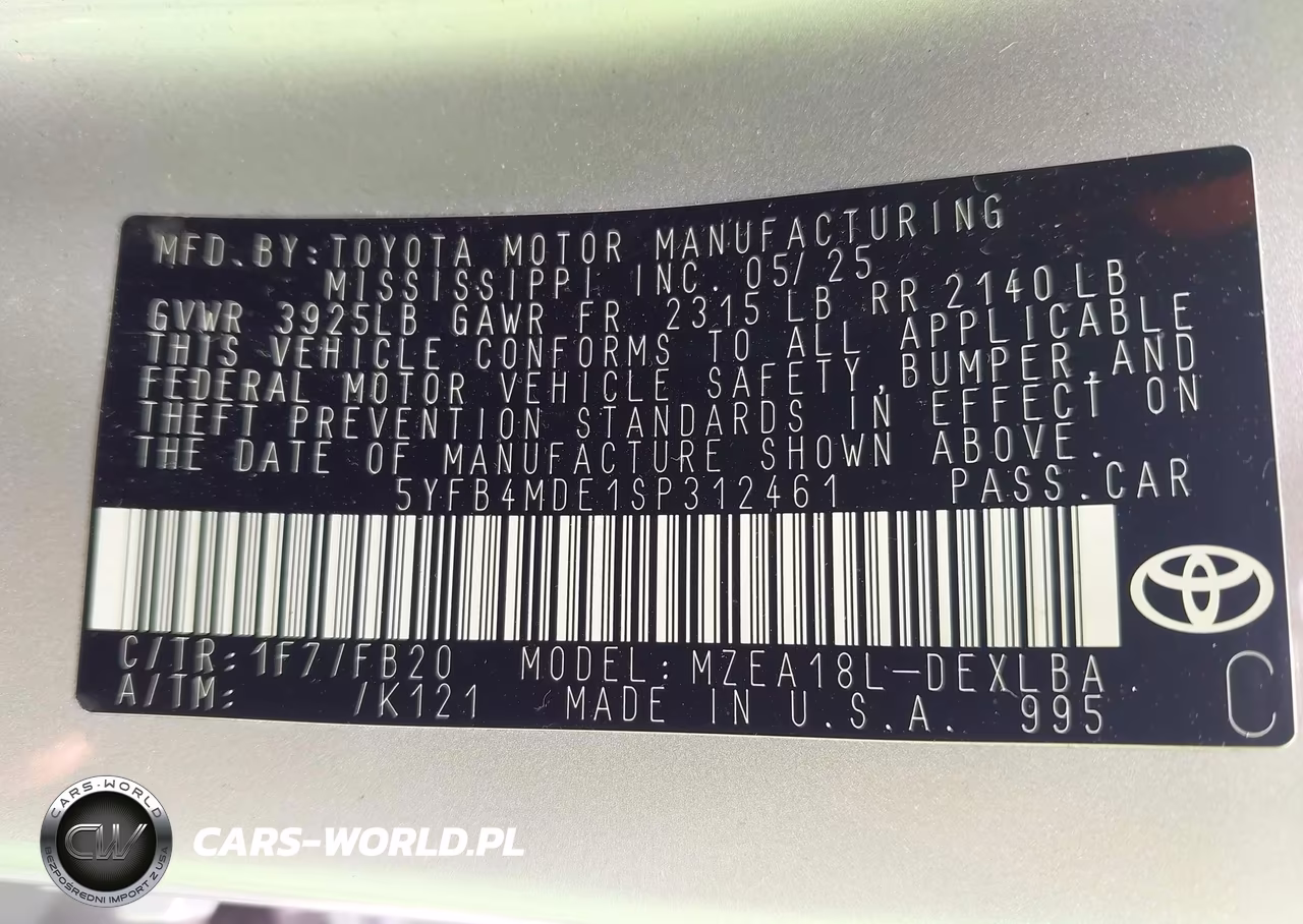 2025 Toyota Corolla Le VIN:5YFB4MDE1SP312461 - 9