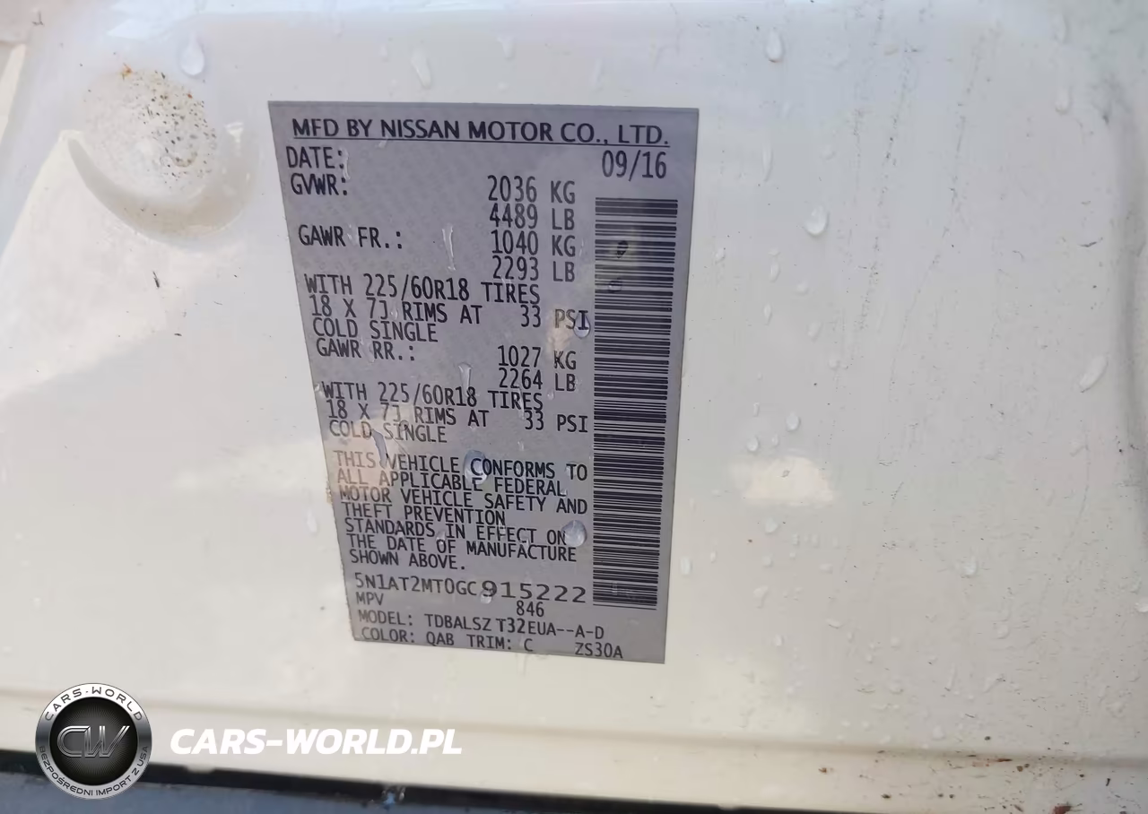 2016 Nissan Rogue Sl VIN:5N1AT2MT0GC915222 - 9