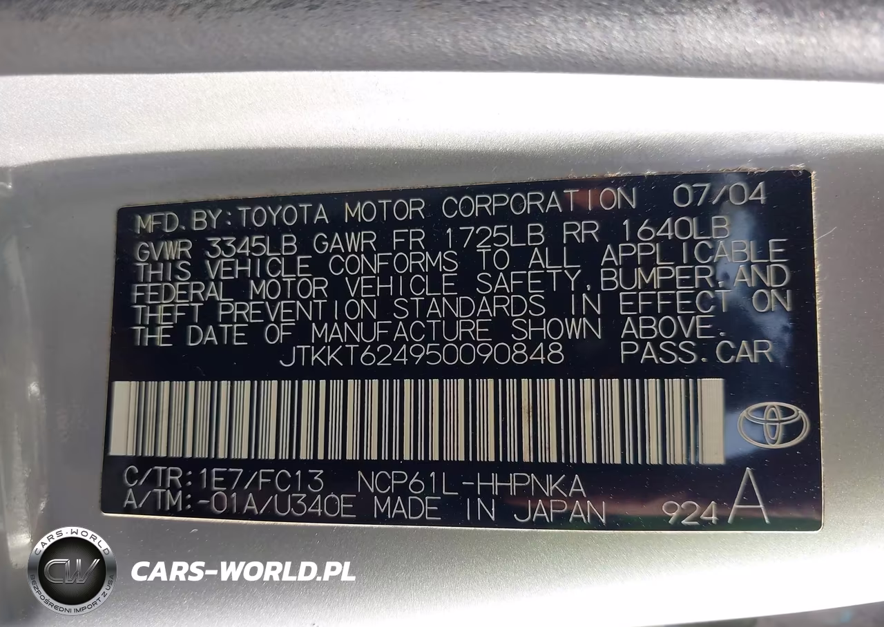 2005 Scion Xa VIN:JTKKT624950090848 - 9