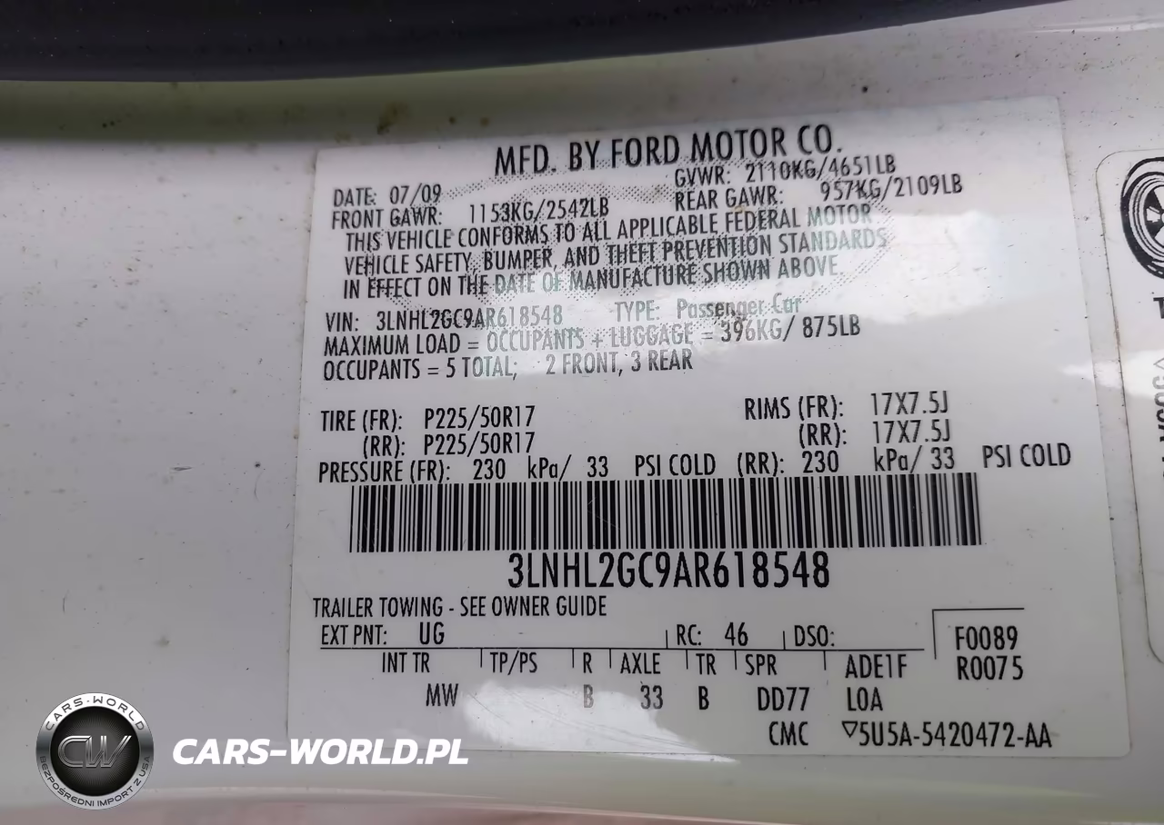 2010 Lincoln Mkz VIN:3LNHL2GC9AR618548 - 9