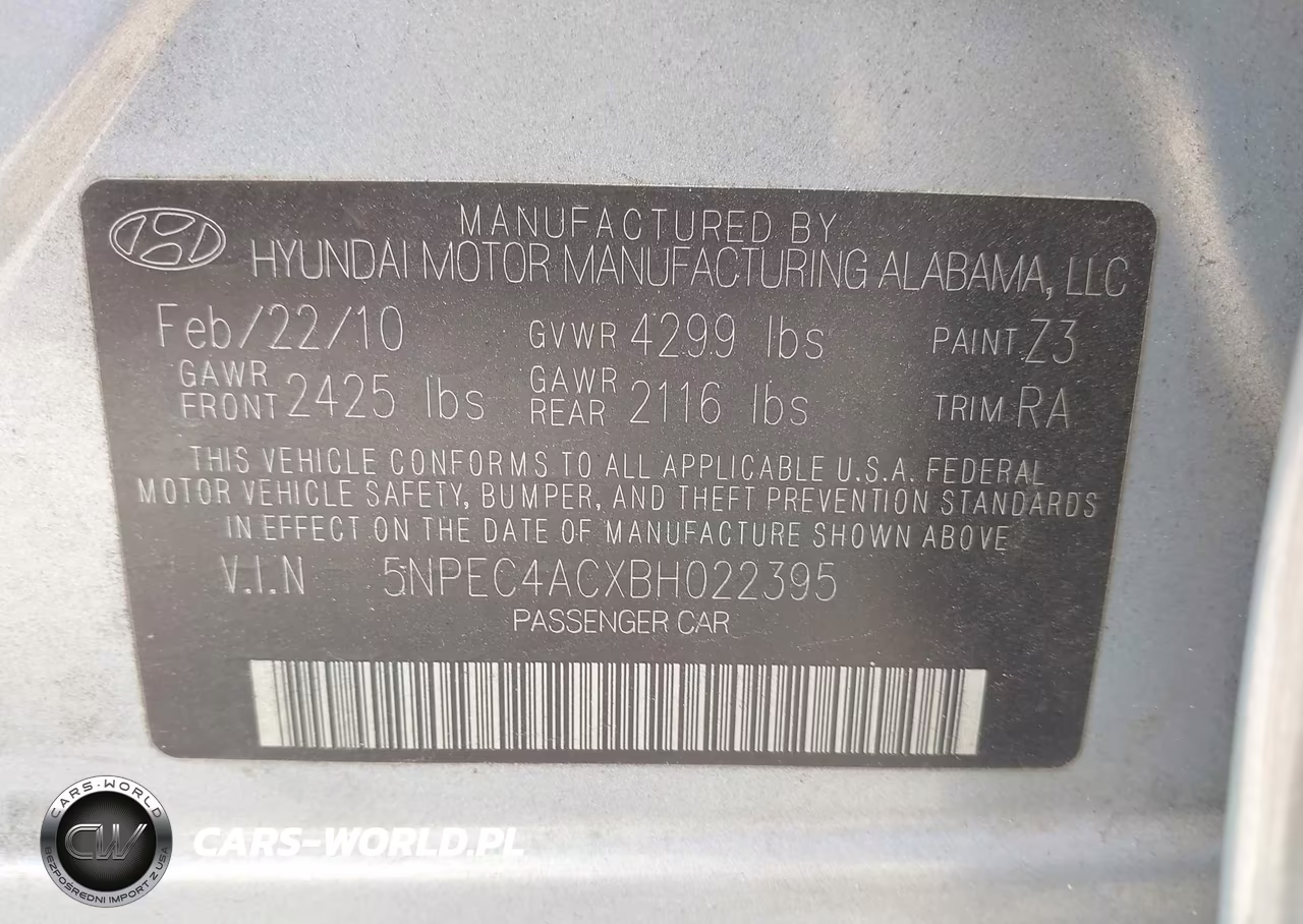 2011 Hyundai Sonata Limited VIN:5NPEC4ACXBH022395 - 9