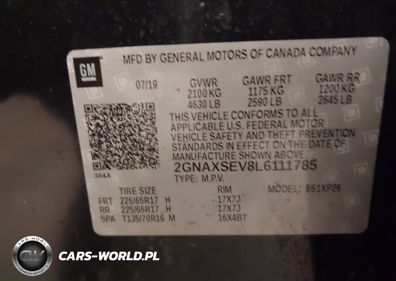 2020 Chevrolet Equinox Awd Ls VIN:2GNAXSEV8L6111785 - 9
