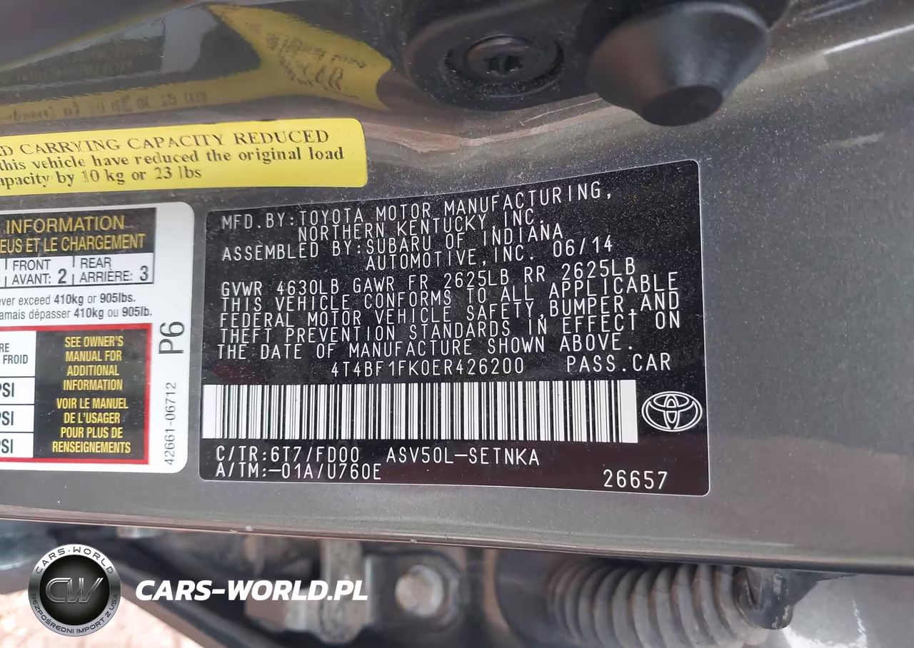 2014 Toyota Camry Le VIN:4T4BF1FK0ER426200 - 9