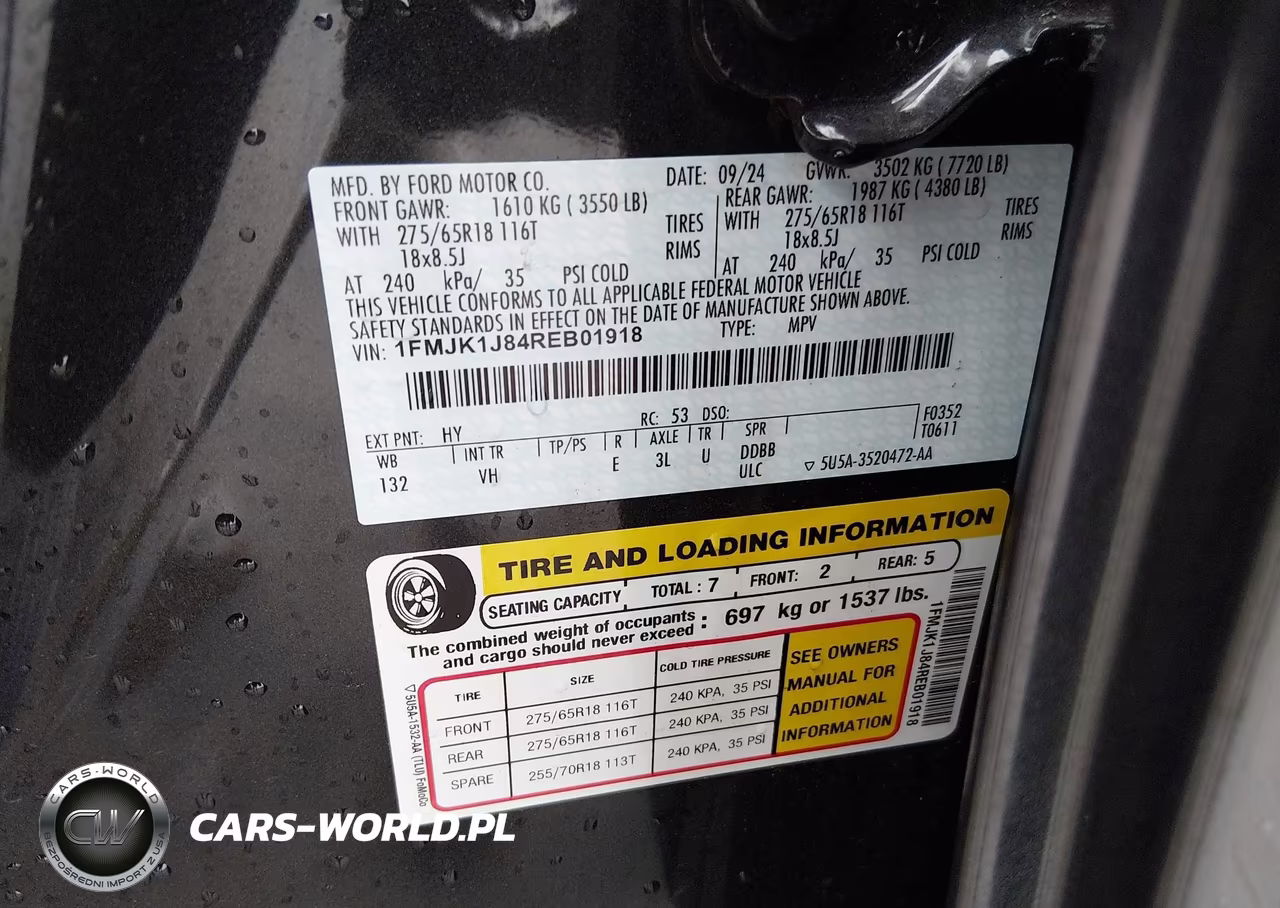 2024 Ford Expedition Xlt Max VIN:1FMJK1J84REB01918 - 9
