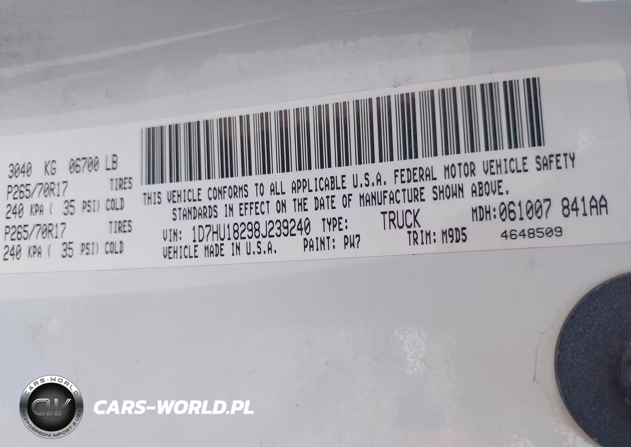 2008 Dodge Ram 1500 Slt VIN:1D7HU18298J239240 - 9