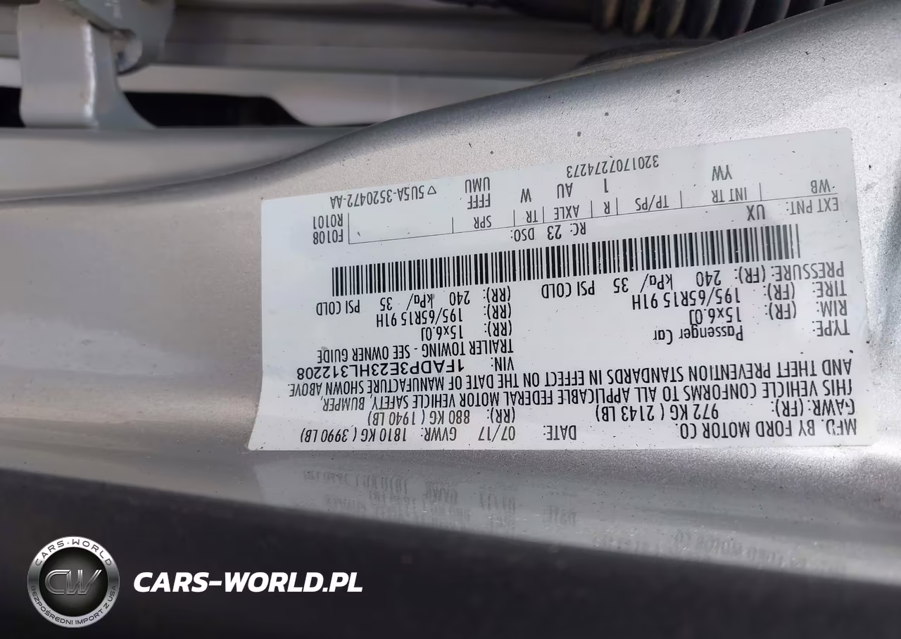 2017 Ford Focus S VIN:1FADP3E23HL312208 - 9