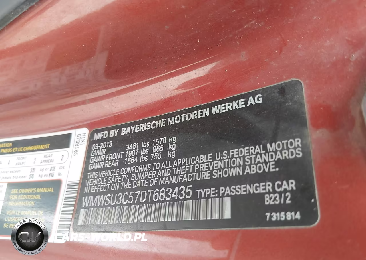2013 Mini Hardtop Cooper VIN:WMWSU3C57DT683435 - 9