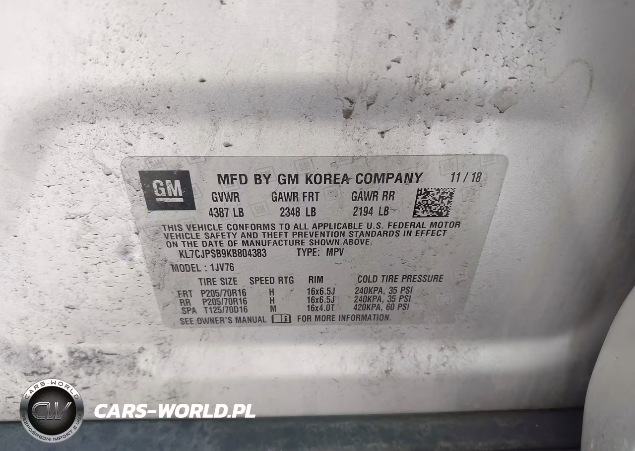 2019 Chevrolet Trax Lt VIN:KL7CJPSB9KB804383 - 9
