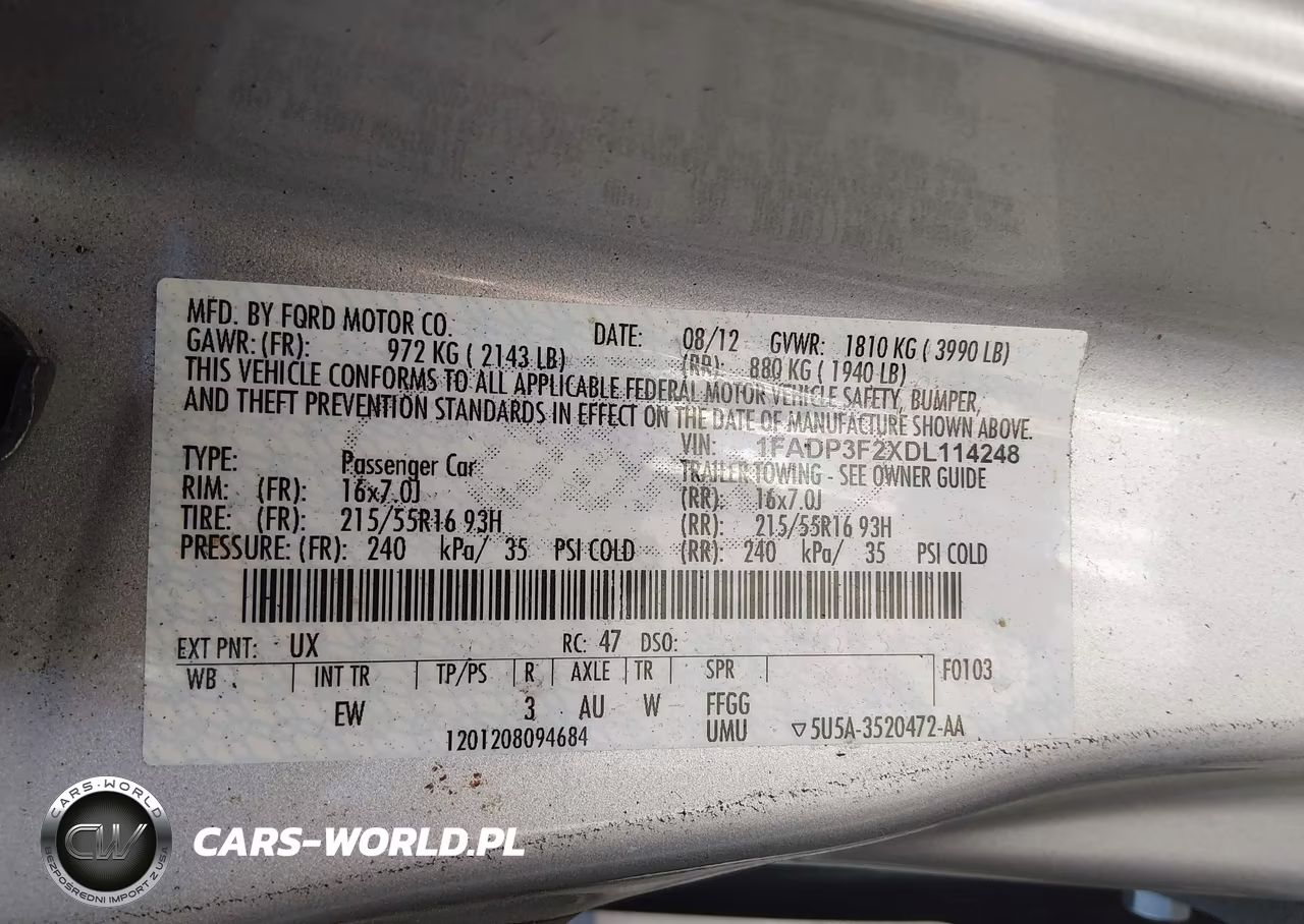 2013 Ford Focus Se VIN:1FADP3F2XDL114248 - 9