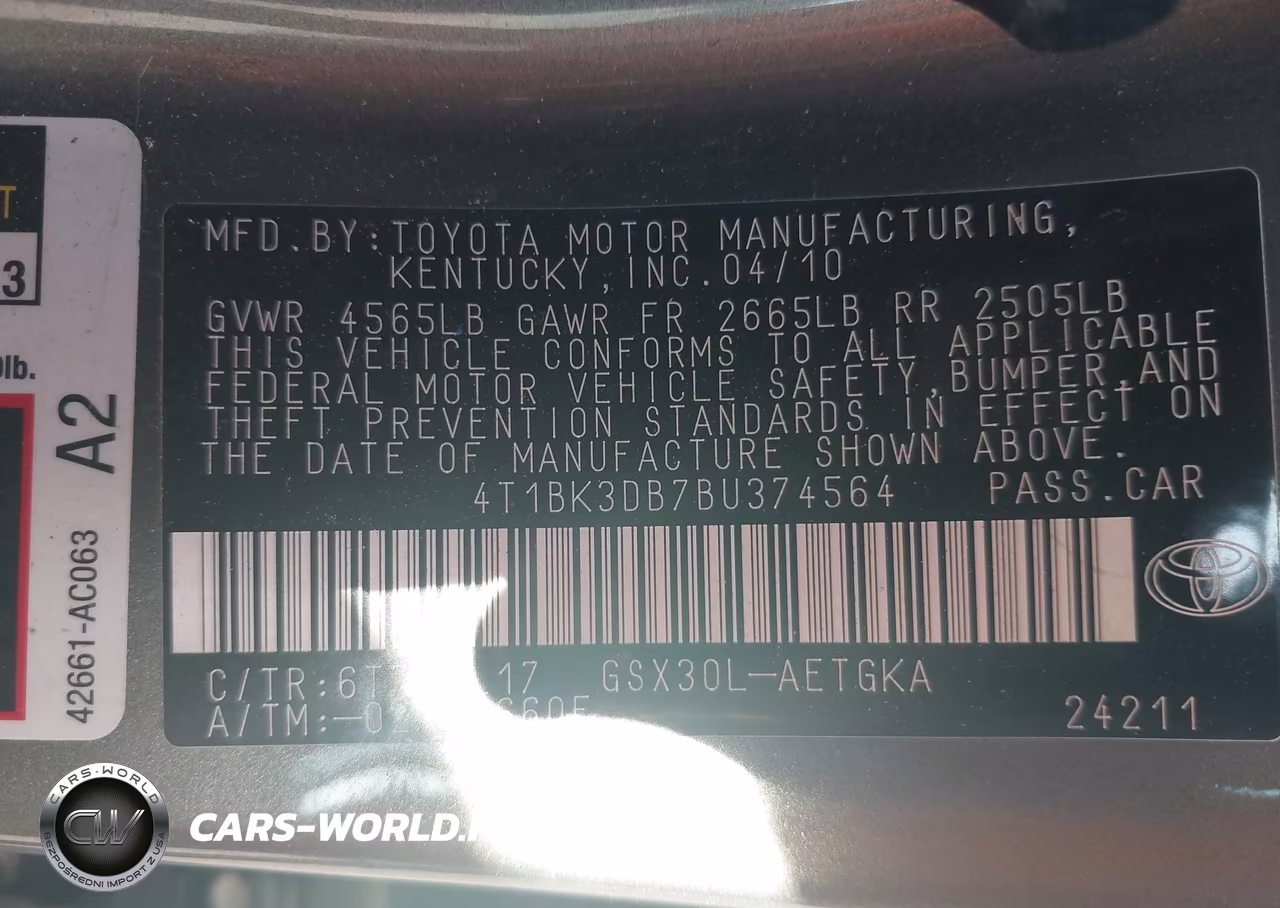 2011 Toyota Avalon VIN:4T1BK3DB7BU374564 - 9