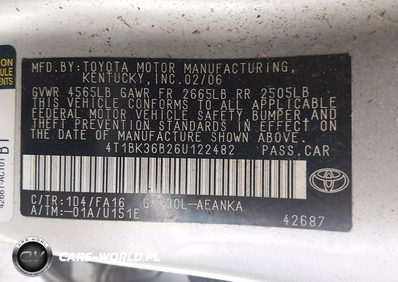 2006 Toyota Avalon Xl VIN:4T1BK36B26U122482 - 9