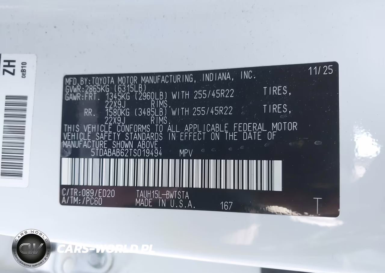 2026 Lexus Tx 500H F Sport Performance Premium VIN:5TDABAB62TS019494 - 9