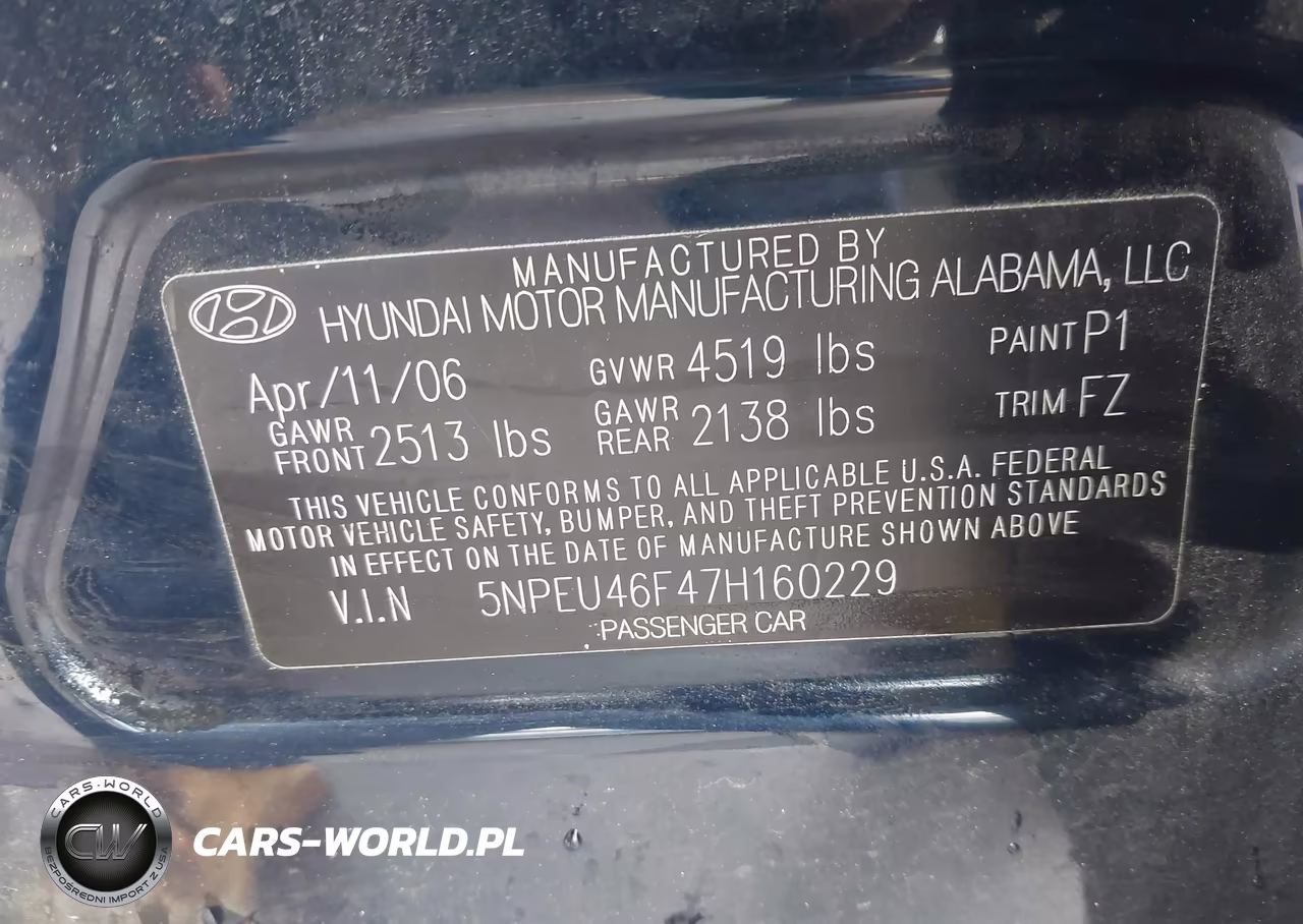 2007 Hyundai Sonata Limited-Limited W-Xm-Se-Se W-Xm VIN:5NPEU46F47H160229 - 9