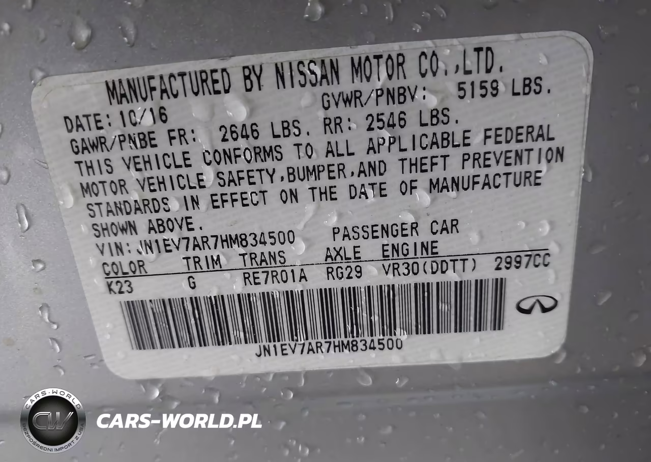 2017 Infiniti Q50 3.0T Premium VIN:JN1EV7AR7HM834500 - 9