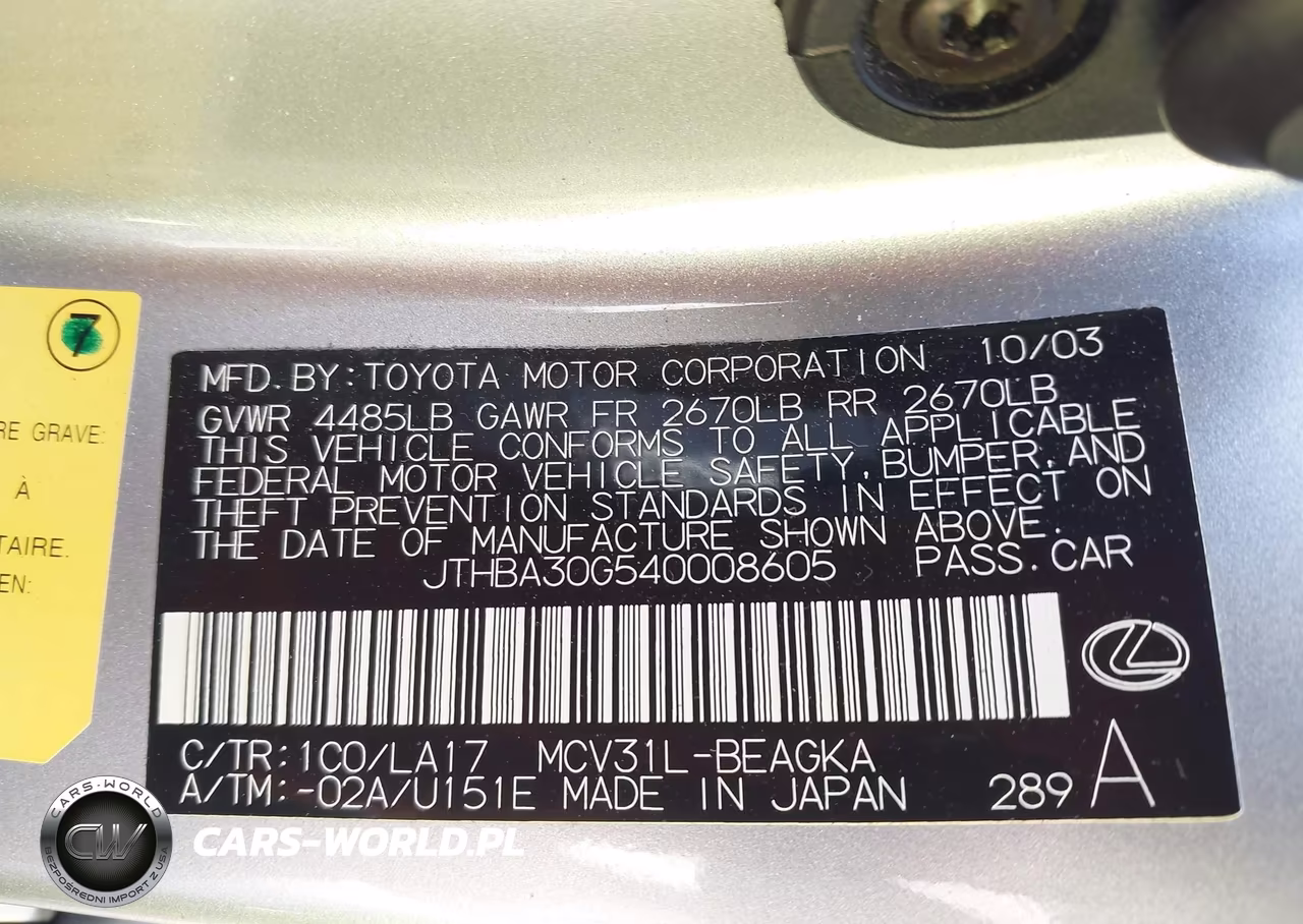 2004 Lexus Es 330 VIN:JTHBA30G540008605 - 9