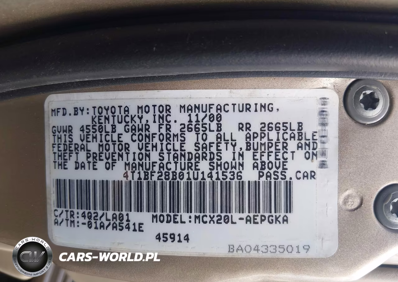 2001 Toyota Avalon Xls VIN:4T1BF28B01U141536 - 9