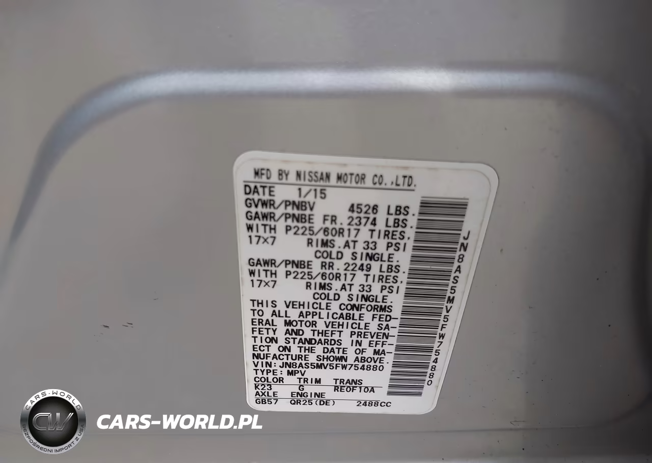 2015 Nissan Rogue Select S VIN:JN8AS5MV5FW754880 - 9