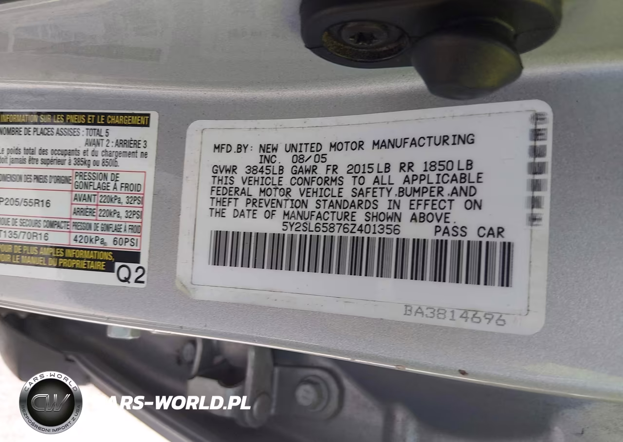2006 Pontiac Vibe VIN:5Y2SL65876Z401356 - 9
