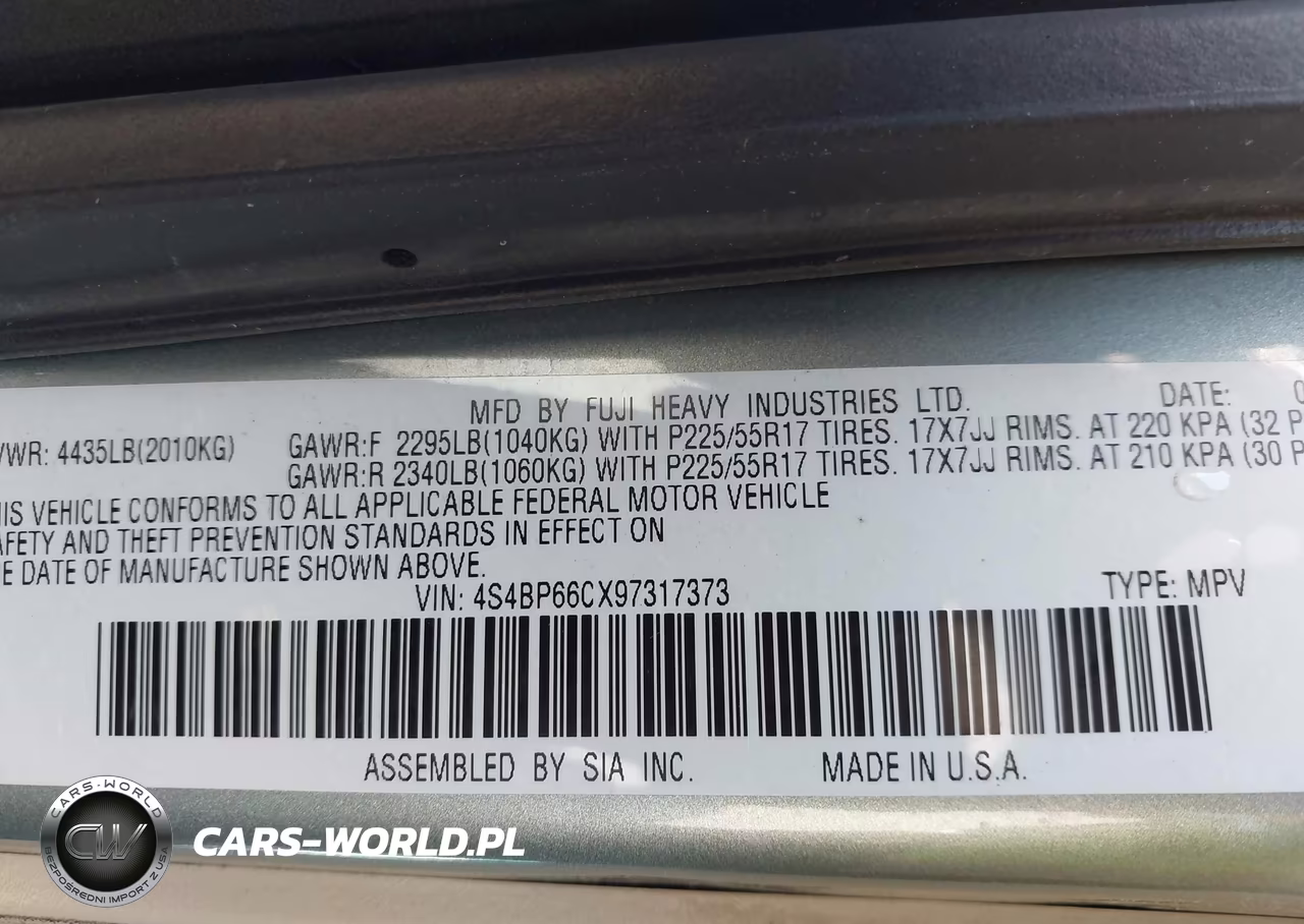 2009 Subaru Outback 2.5I Limited VIN:4S4BP66CX97317373 - 9