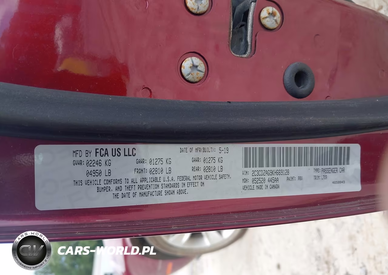 2019 Dodge Challenger Sxt VIN:2C3CDZAG9KH669128 - 9