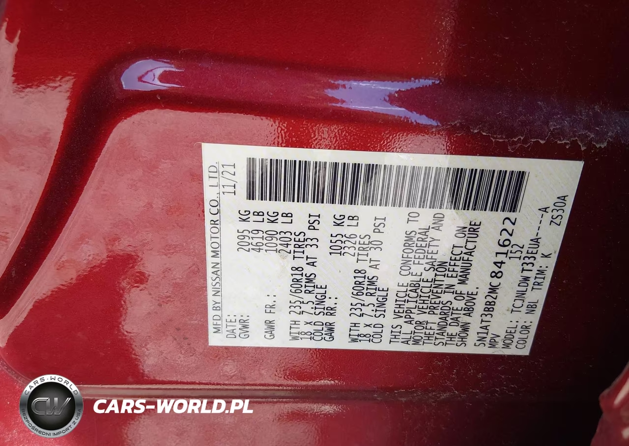 2021 Nissan Rogue Sv Intelligent Awd VIN:5N1AT3BB2MC841622 - 9