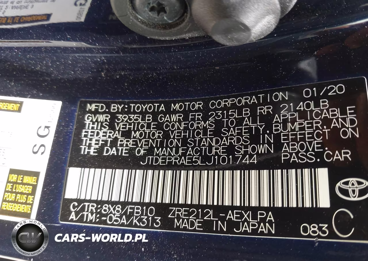 2020 Toyota Corolla Le VIN:JTDEPRAE5LJ101744 - 9