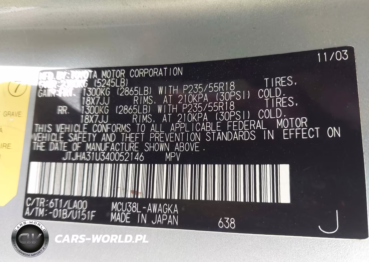 2004 Lexus Rx 330 VIN:JTJHA31U340052146 - 9