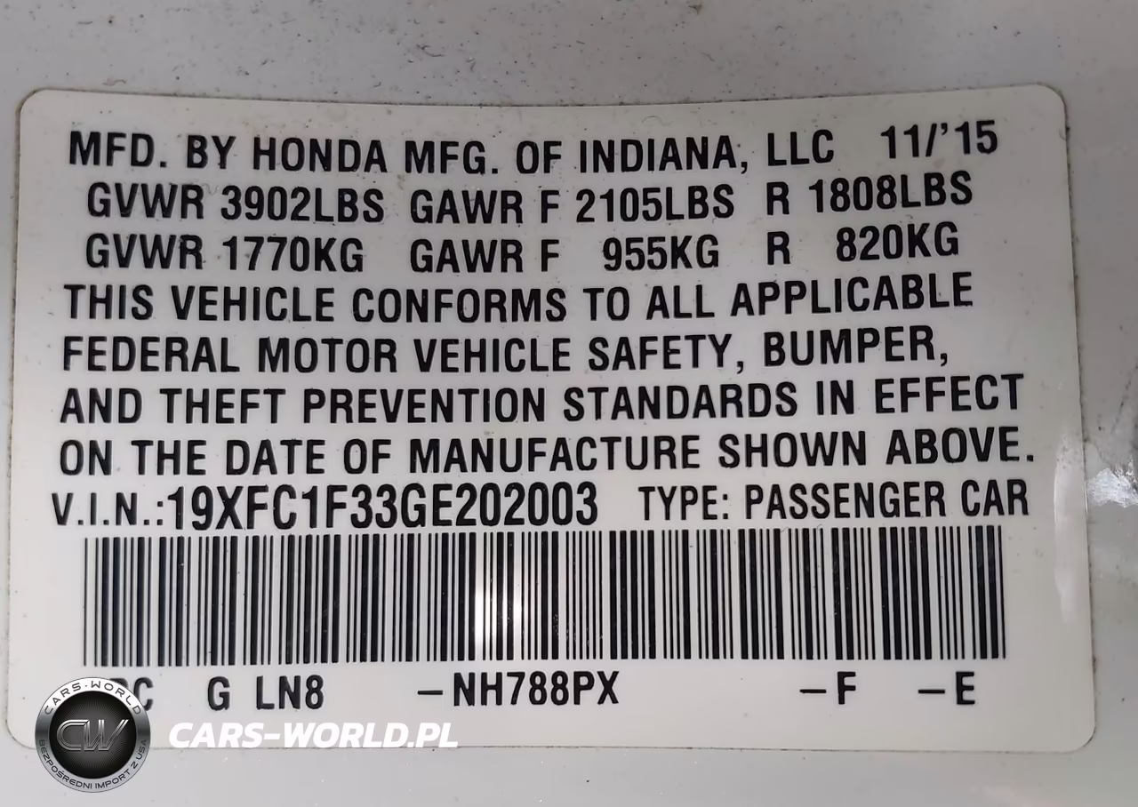 2016 Honda Civic Ex-T VIN:19XFC1F33GE202003 - 9