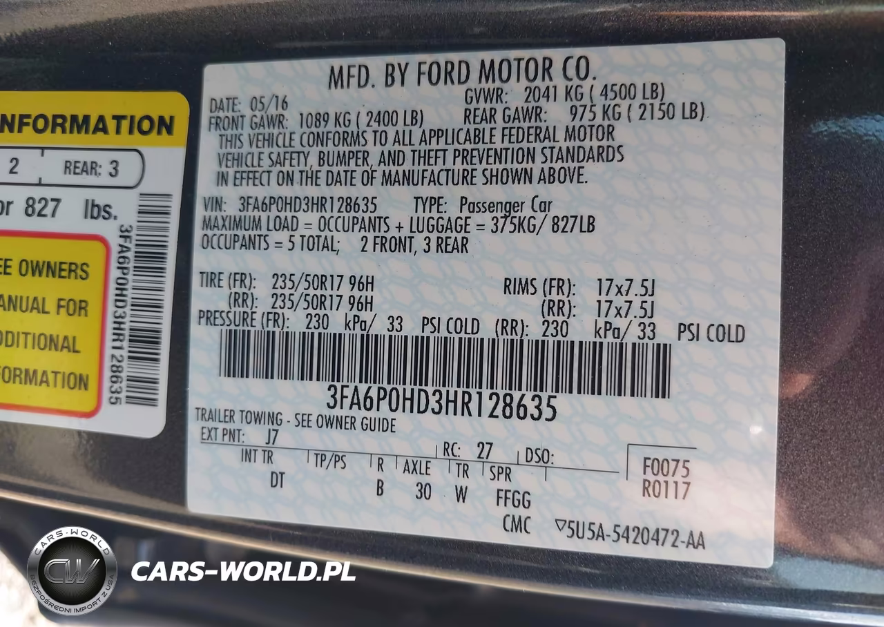 2017 Ford Fusion Se VIN:3FA6P0HD3HR128635 - 9