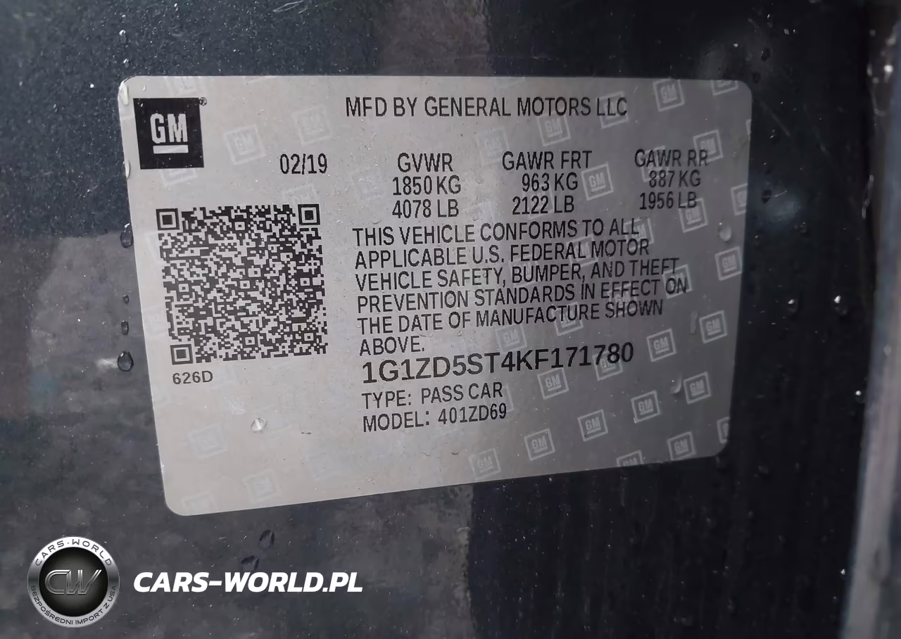 2019 Chevrolet Malibu Lt VIN:1G1ZD5ST4KF171780 - 9