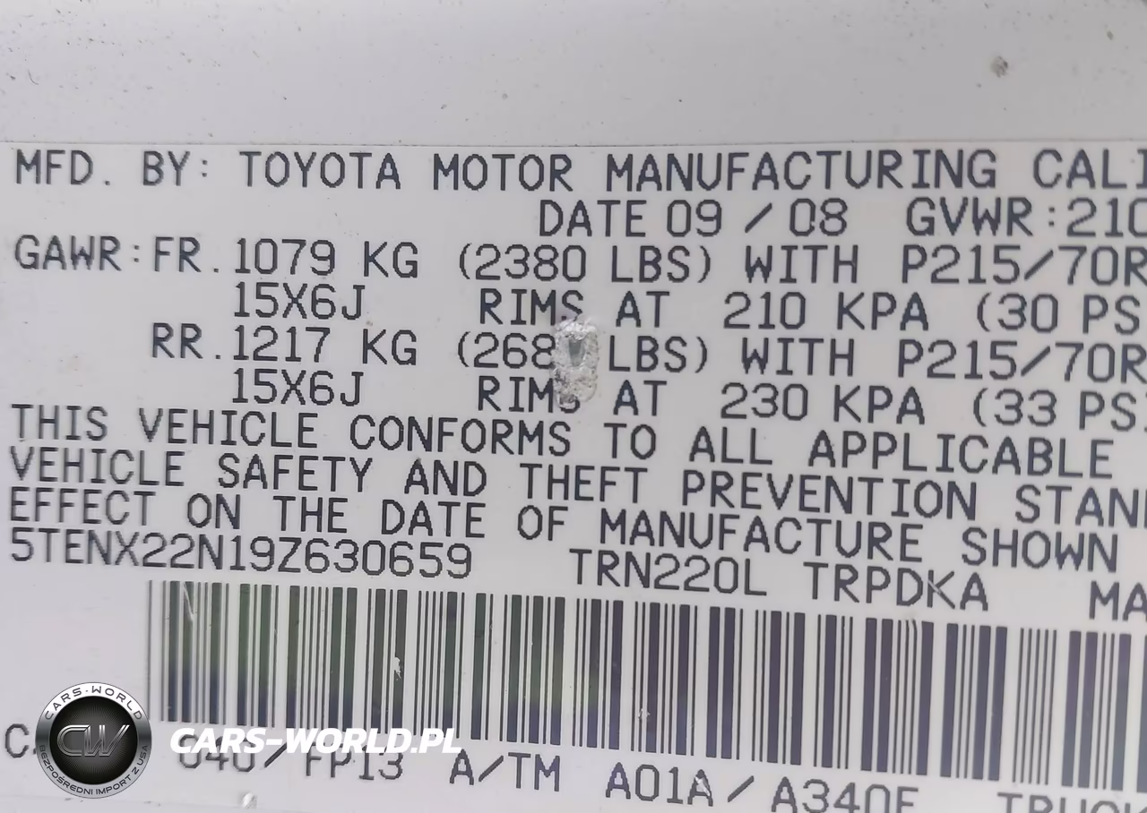 2009 Toyota Tacoma VIN:5TENX22N19Z630659 - 9