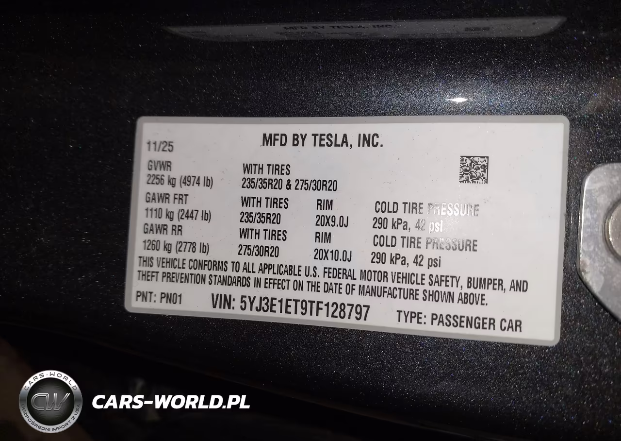 2026 Tesla Model 3 Performance All-Wheel Drive VIN:5YJ3E1ET9TF128797 - 9