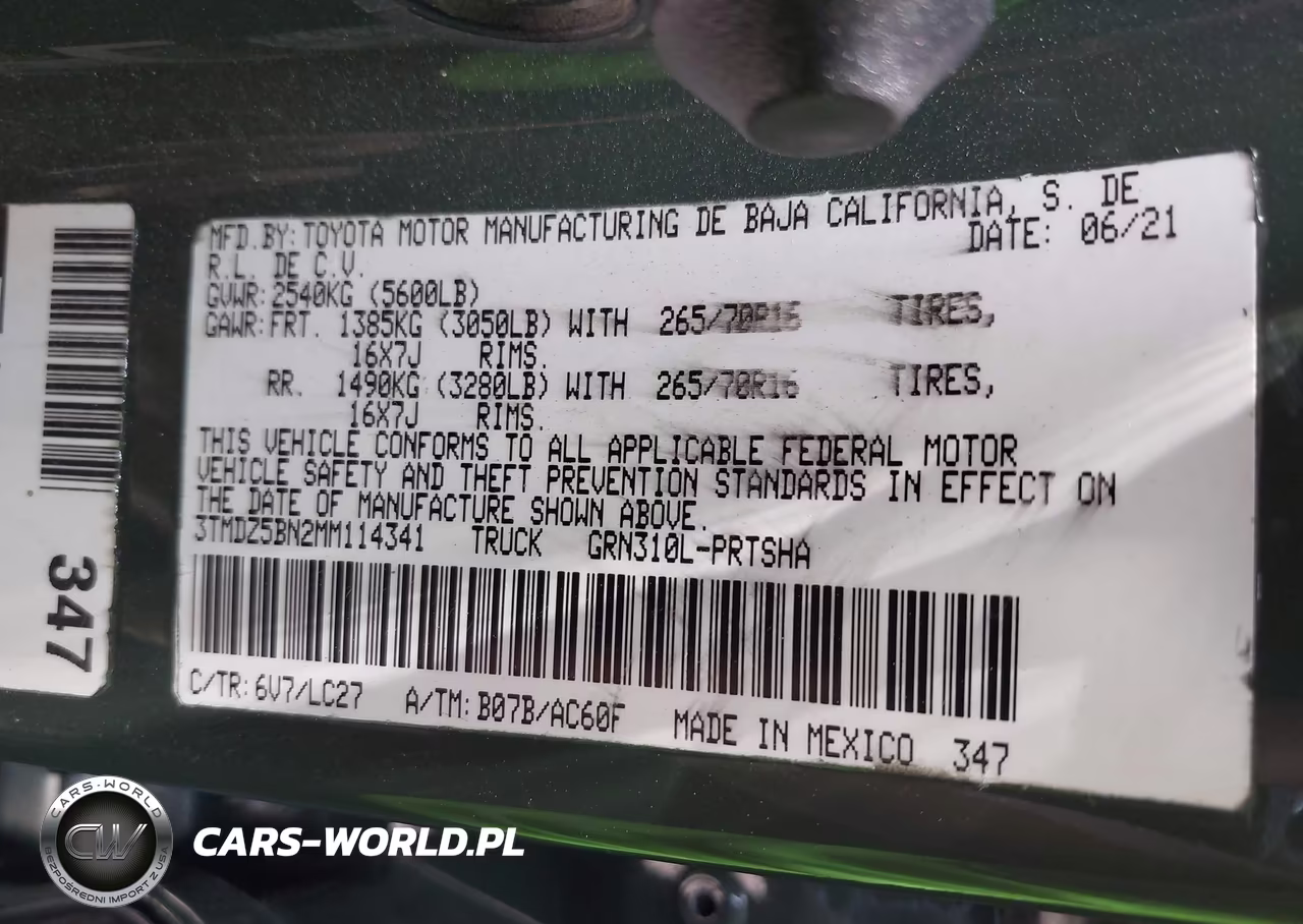 2021 Toyota Tacoma Trd Off-Road VIN:3TMDZ5BN2MM114341 - 9