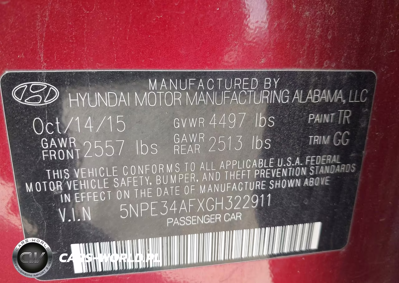 2016 Hyundai Sonata Sport VIN:5NPE34AFXGH322911 - 9
