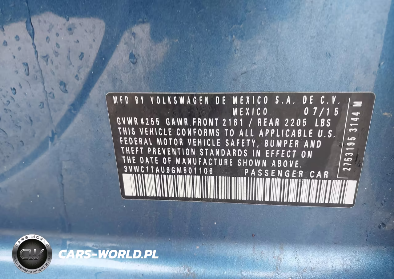 2016 Volkswagen Golf Sportwagen Tsi S 4-Door VIN:3VWC17AU9GM501106 - 9